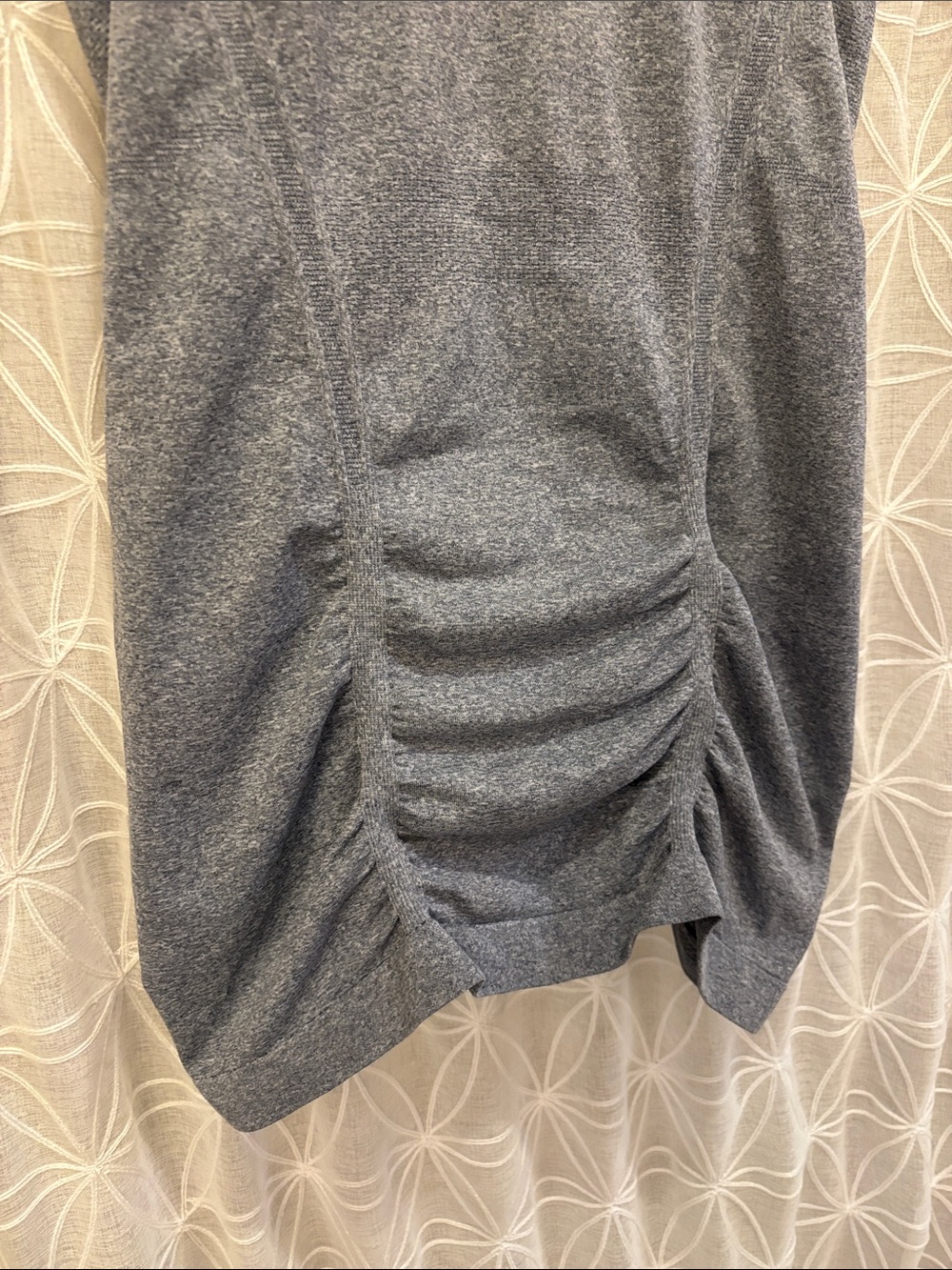 Athleta Gray Ruched Racerback Tank - Picture 4 of 6